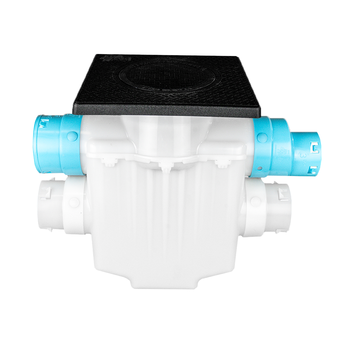 4-Way Connect<br>12 x 12 Catch Basin<br>Super Sump<br>Connects to 3½ Inch Corrugated