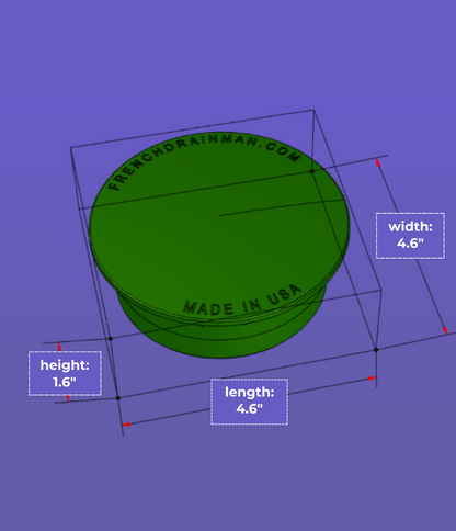 4 Inch Green Solid Drain Cover