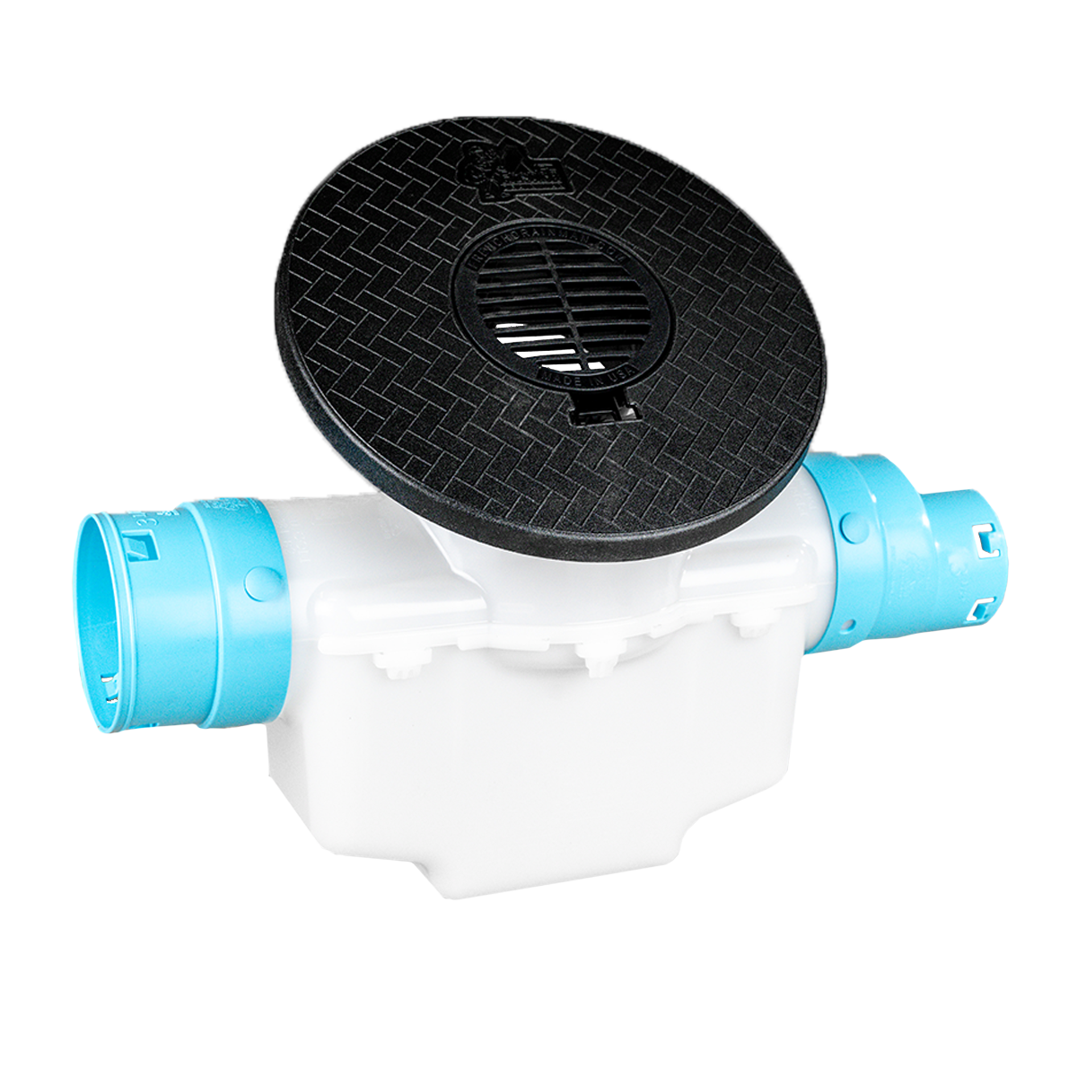 4 Inch Catch Basin<br>with Turf Restrictor Plate<br>Connects to 3½ Inch Corrugated