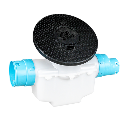 4 Inch Catch Basin<br>with Turf Restrictor Plate<br>Connects to 3½ Inch Corrugated
