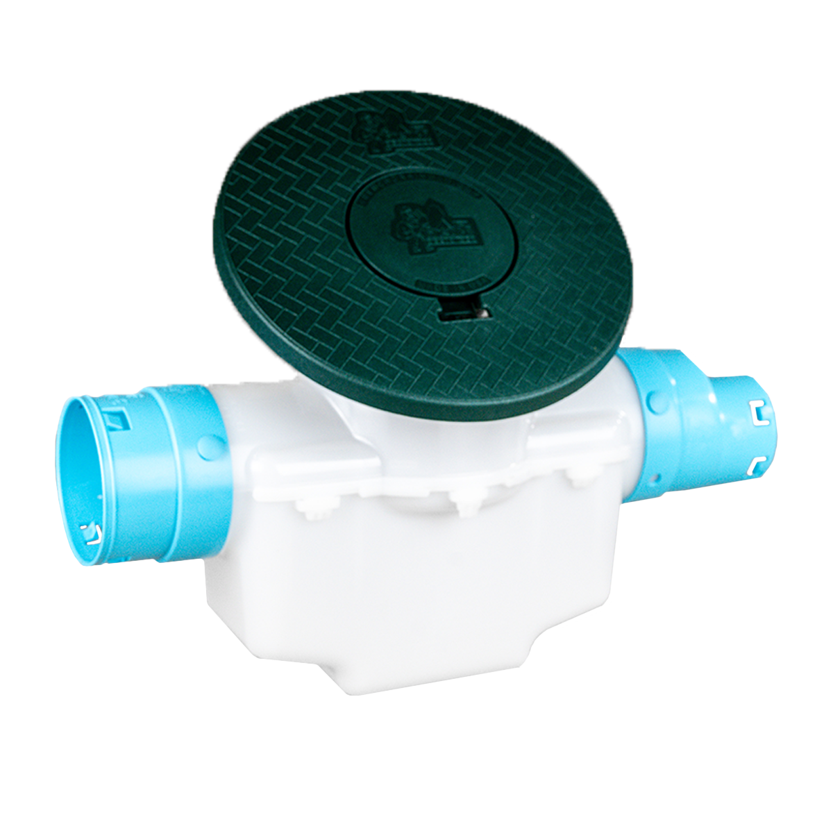 4 Inch Catch Basin<br>with Turf Restrictor Plate<br>Connects to 3½ Inch Corrugated