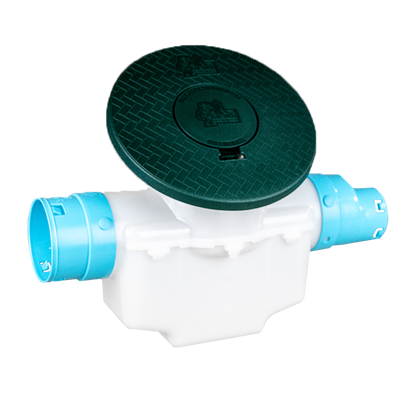 4 Inch Catch Basin<br>with Turf Restrictor Plate<br>Connects to 3½ Inch Corrugated