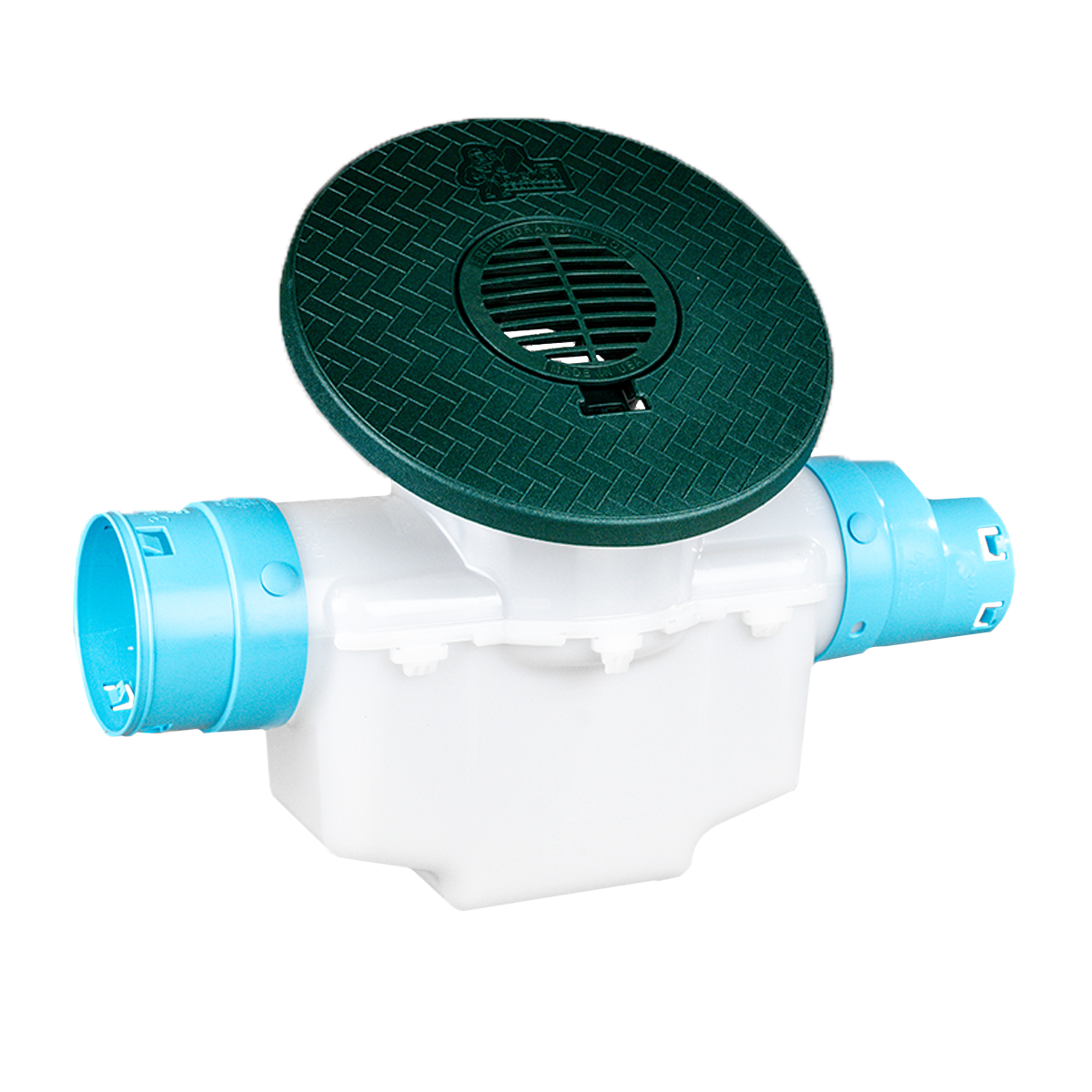 4 Inch Catch Basin<br>with Turf Restrictor Plate<br>Connects to 3½ Inch Corrugated