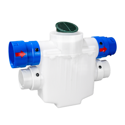 4 Inch 4-Way Connect<br> Catch Basin<br>Super Sump