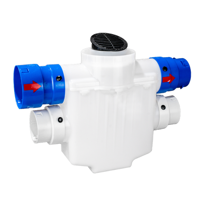 4 Inch 4-Way Connect<br> Catch Basin<br>Super Sump