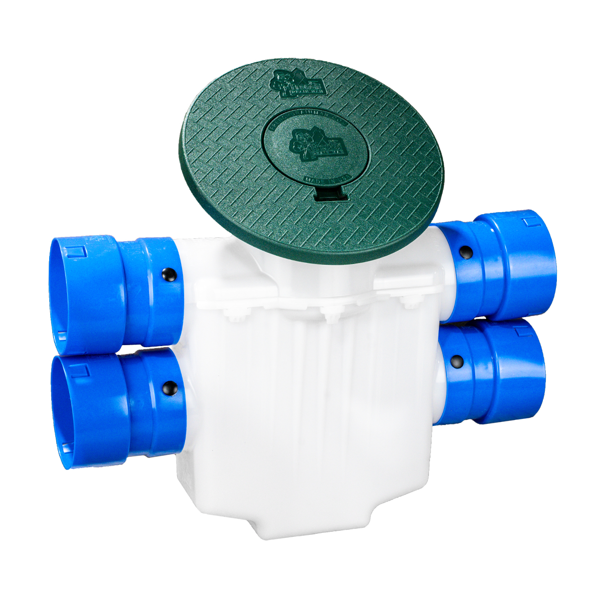 4 Inch 4-Way ConnectCatch BasinDouble Pipe System – French Drain Man Canada