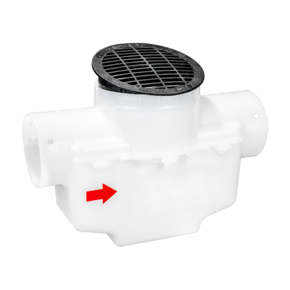 6 Inch Round Lid<br>Catch Basin<br>For 3 Inch or 4 Inch Pipe