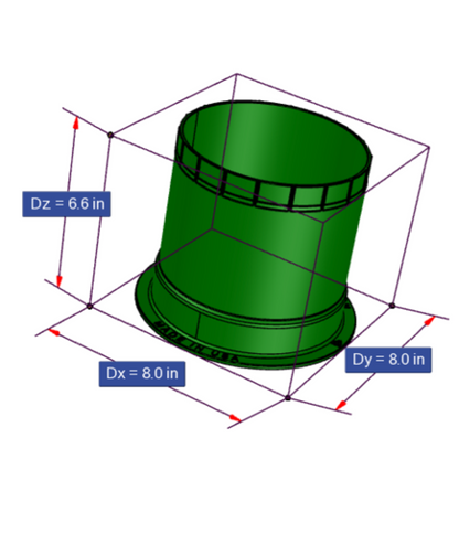 6 Inch Catch Basin Riser<br>Adds 5 Inch of lift