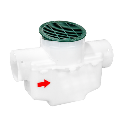 6 Inch Round Lid<br>Catch Basin<br>For 3 Inch or 4 Inch Pipe