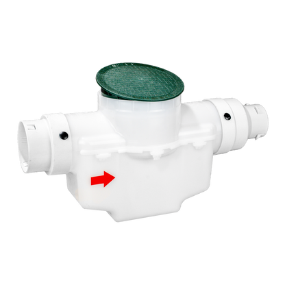 6 Inch Round Lid<br>Catch Basin<br>For 3 Inch or 4 Inch Pipe