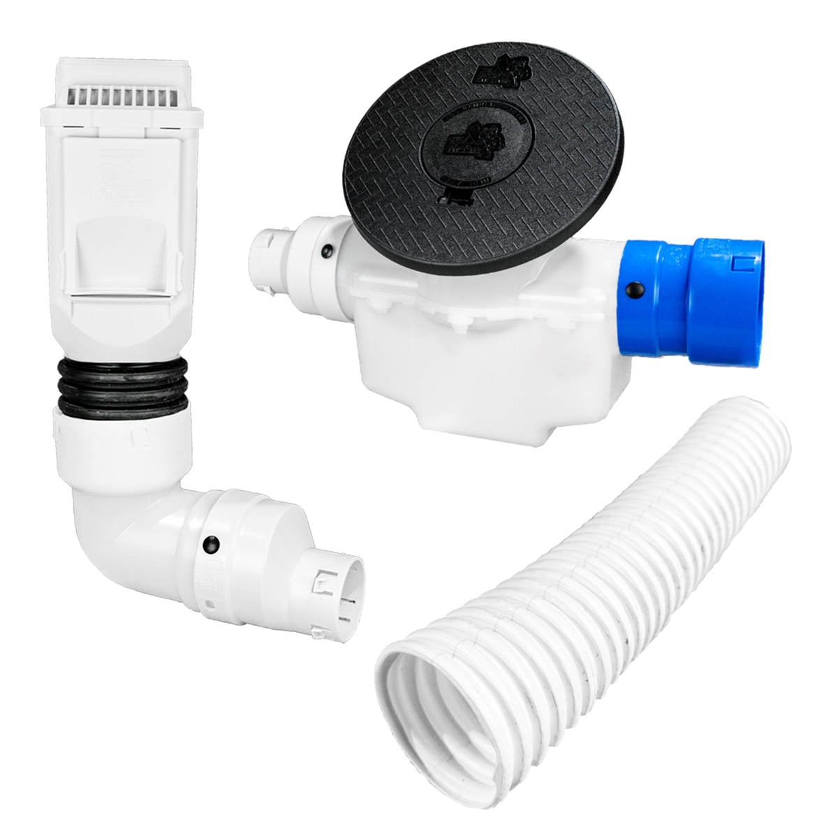 Ultimate Downspout Transition Kit<br>White Leaf Filter