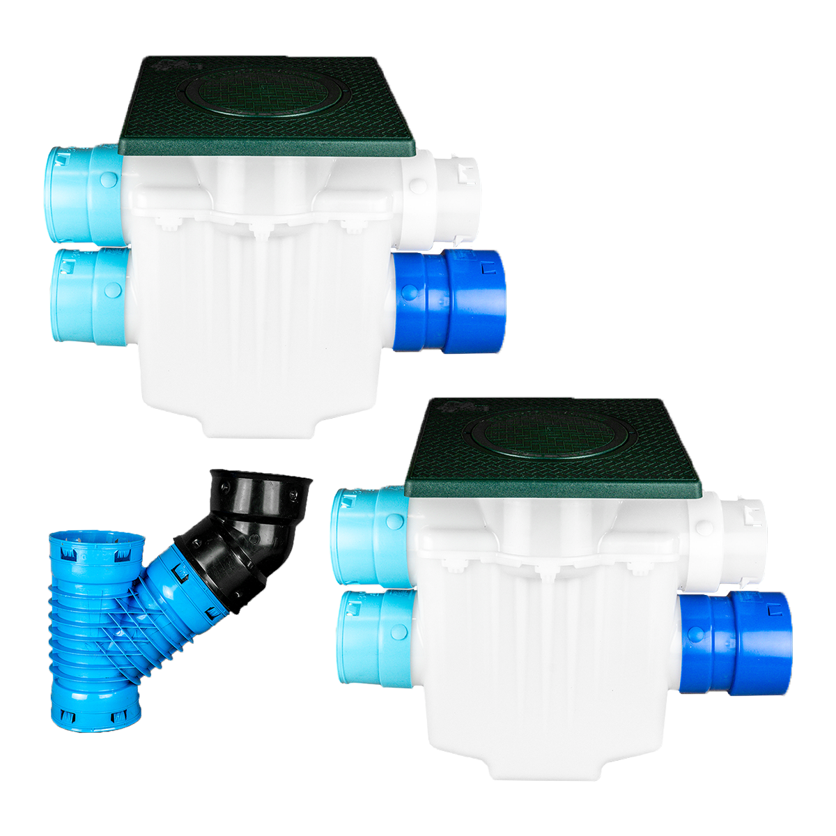 Quad Pack French Drain Cleanout