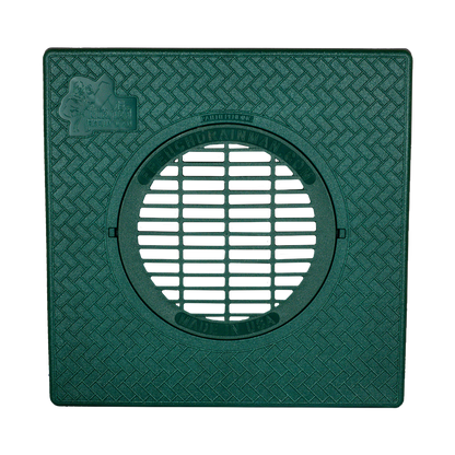 Turf Restrictor Plate & Drain Grate<br>12x12 Inch with 6 Inch Grate