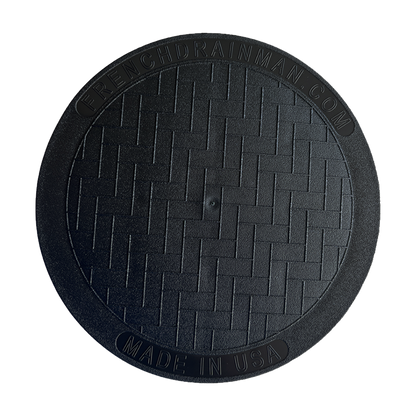 6 Inch Black Solid Drain Cover