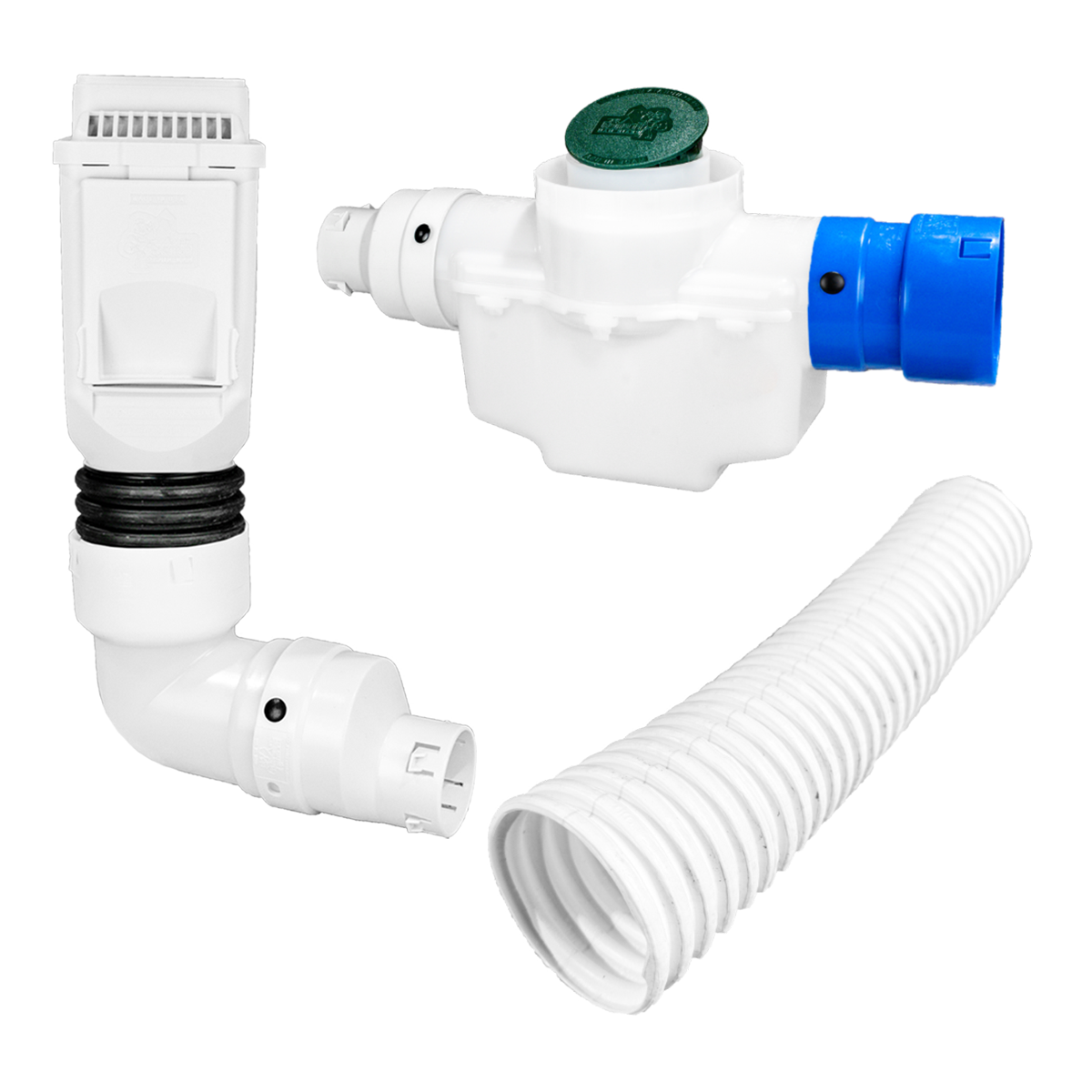 Ultimate Downspout Transition Kit<br>White Leaf Filter