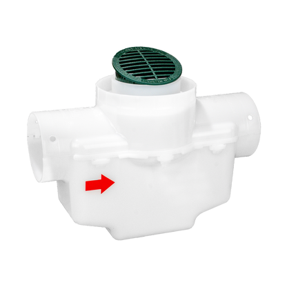 4 Inch Round Lid<br>Catch Basin<br>For 3 Inch OR 4 Inch Pipe