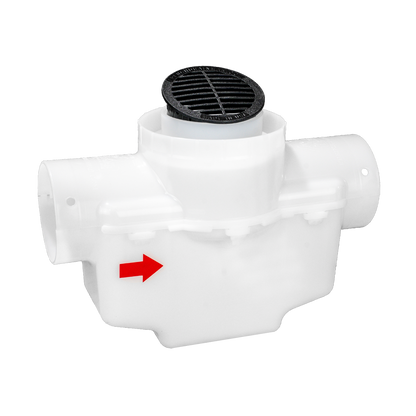 4 Inch Round Lid<br>Catch Basin<br>For 3 Inch OR 4 Inch Pipe