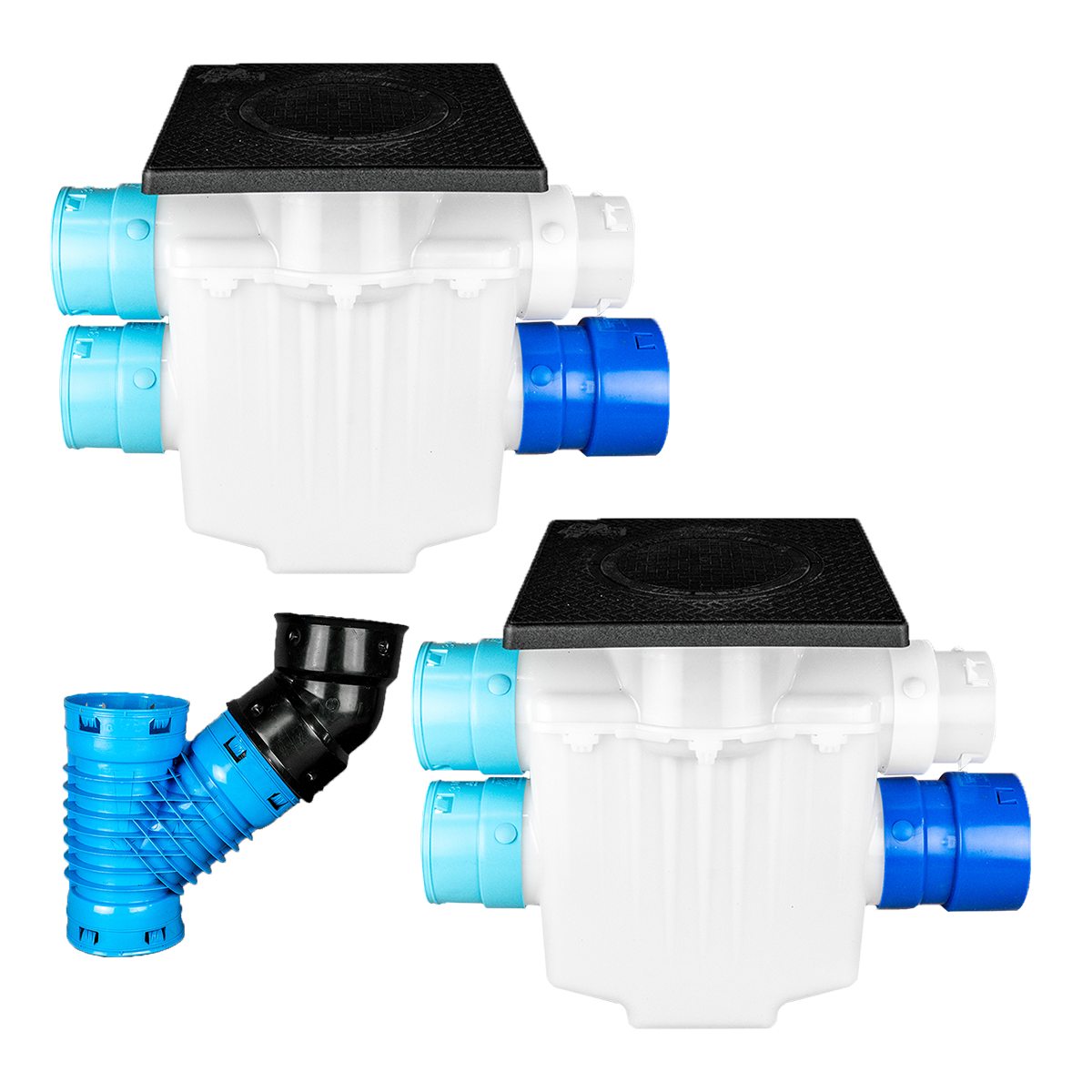 Quad Pack French Drain Cleanout