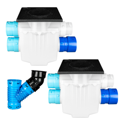 Quad Pack French Drain Cleanout
