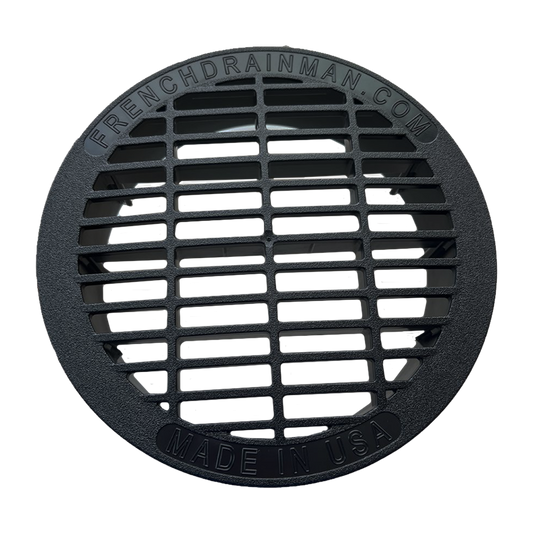 6 Inch Black<br>Full Throttle Drain Grate