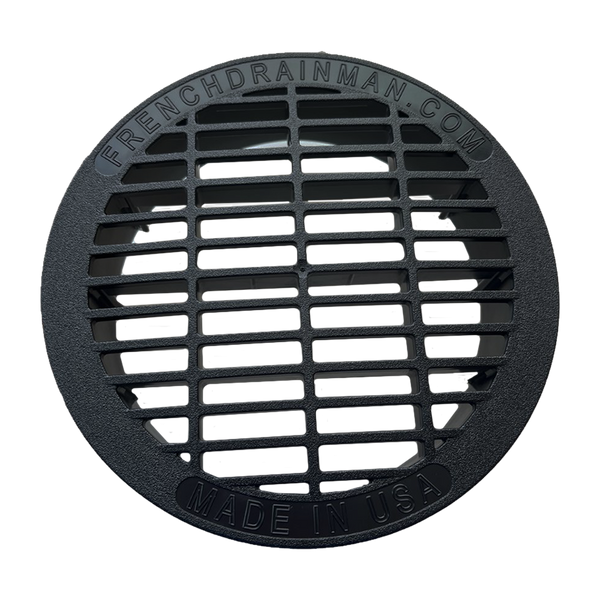 6 Inch Black<br>Full Throttle Drain Grate