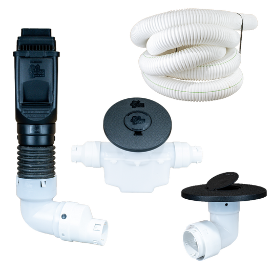 Black Torrential Rain 3 Inch  Pro Downspout Kit With Basin