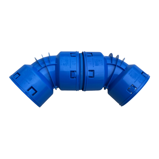 4 in. 3-Way 90° Elbow<br>Connects to 4 inch Corrugated