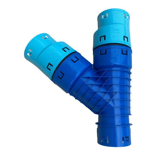 4 Inch Wye<br>with Two 3½ Inch Reducers