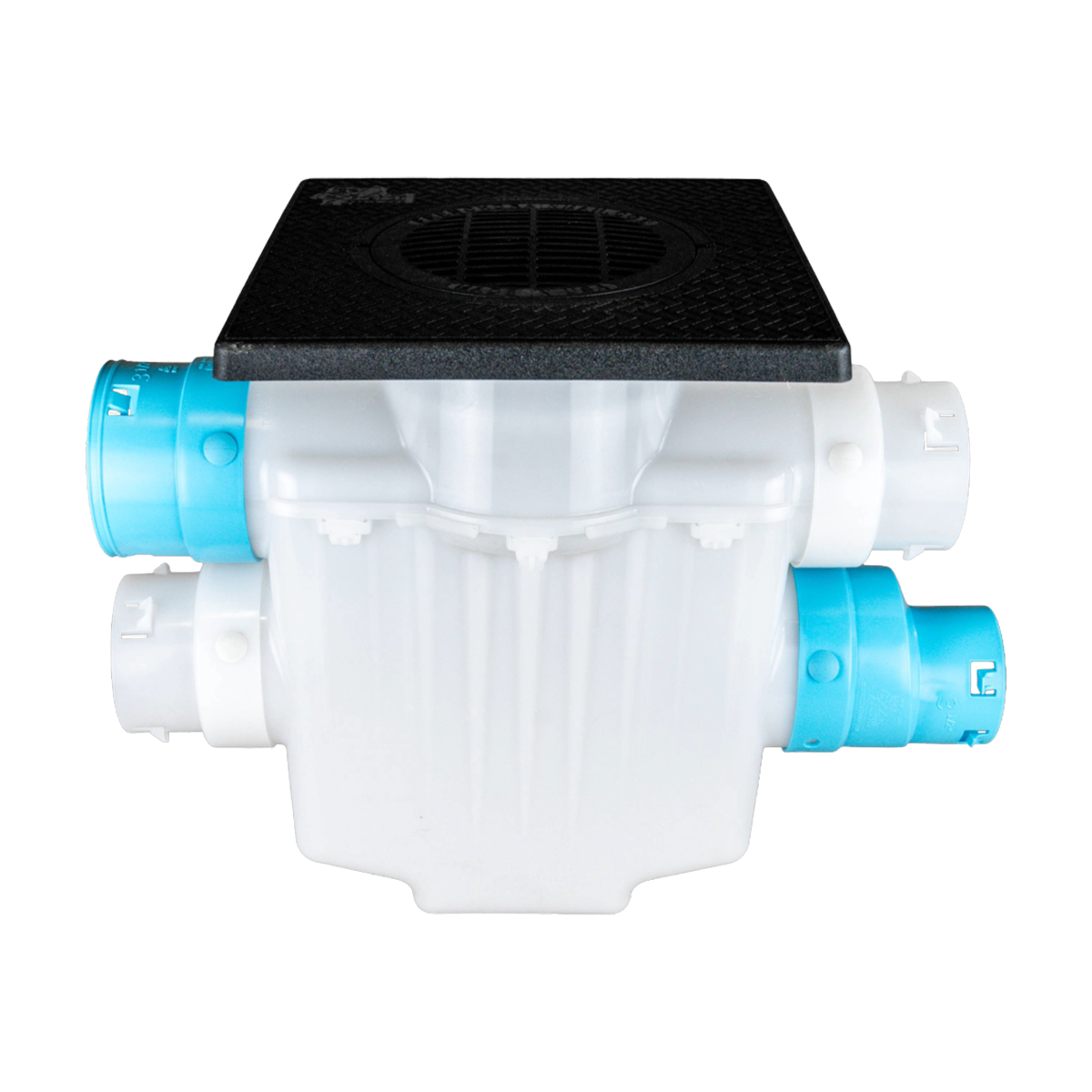 4-Way Connect<br>12 x 12 Catch Basin<br>Sump Lift / Septic Box<br>Connects to 3½ Inch Corrugated