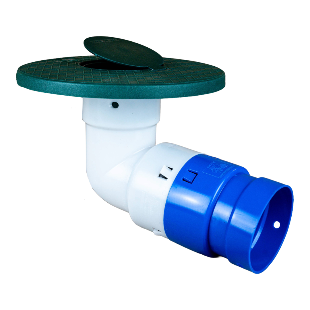 Not Quite a 90<br>Pop-Up Emitter<br>Connects to 4 Inch PVC