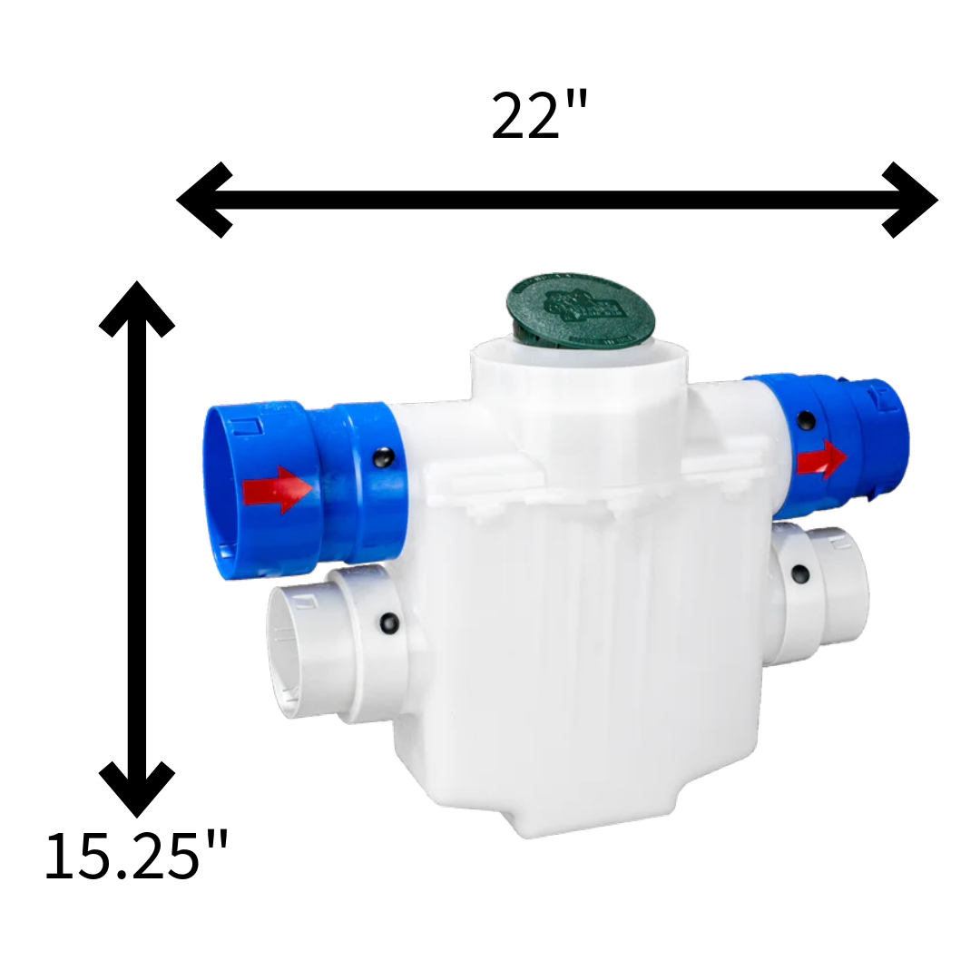 4 Inch 4-Way Connect<br> Catch Basin<br>Super Sump