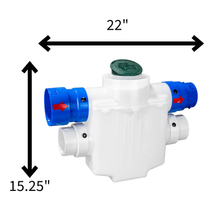 4 Inch 4-Way Connect<br> Catch Basin<br>Super Sump