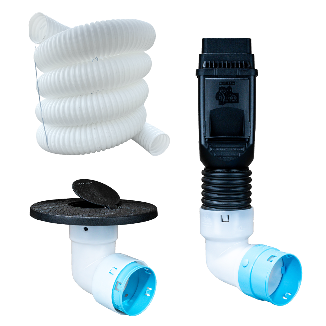 Black Torrential Rain </br> 3½ Inch  Pro Downspout Kit </br> Without Basin
