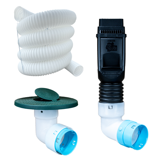 Black Torrential Rain </br> 3½ Inch  Pro Downspout Kit </br> Without Basin