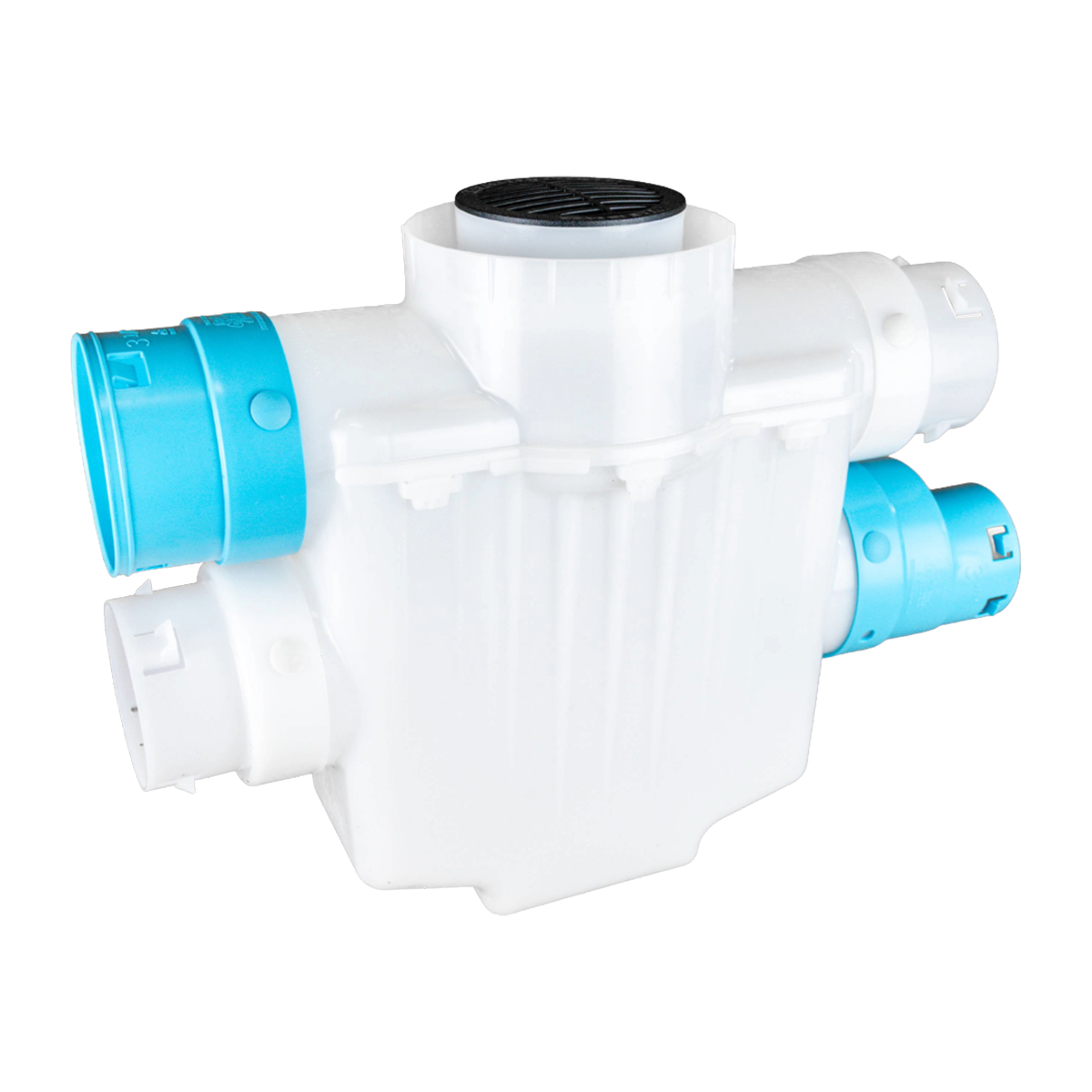 4 Inch 4-Way Connect<br>Catch Basin Sump Lift / Septic Box<br>Connects to 3½ Inch Corrugated