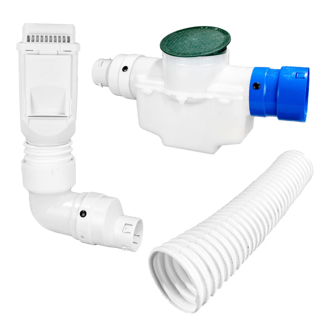 Ultimate Downspout Transition Kit<br>White Leaf Filter