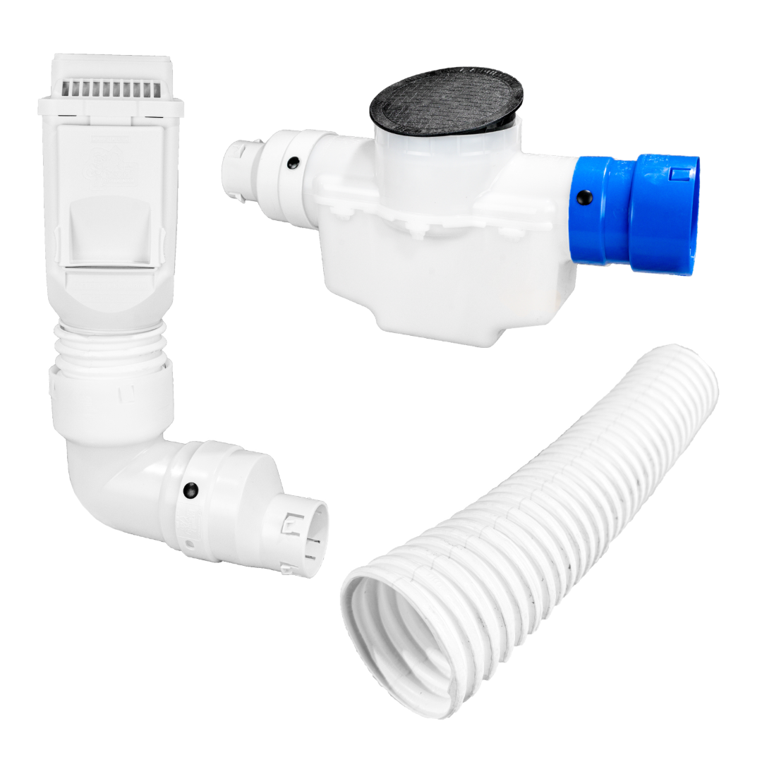 Ultimate Downspout Transition Kit<br>White Leaf Filter