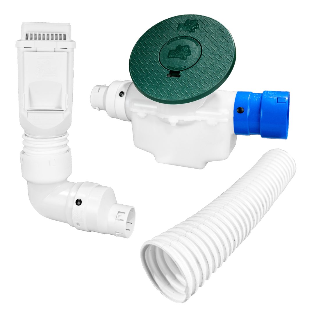 Ultimate Downspout Transition Kit<br>White Leaf Filter