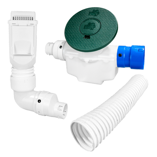 Ultimate Downspout Transition Kit<br>White Leaf Filter
