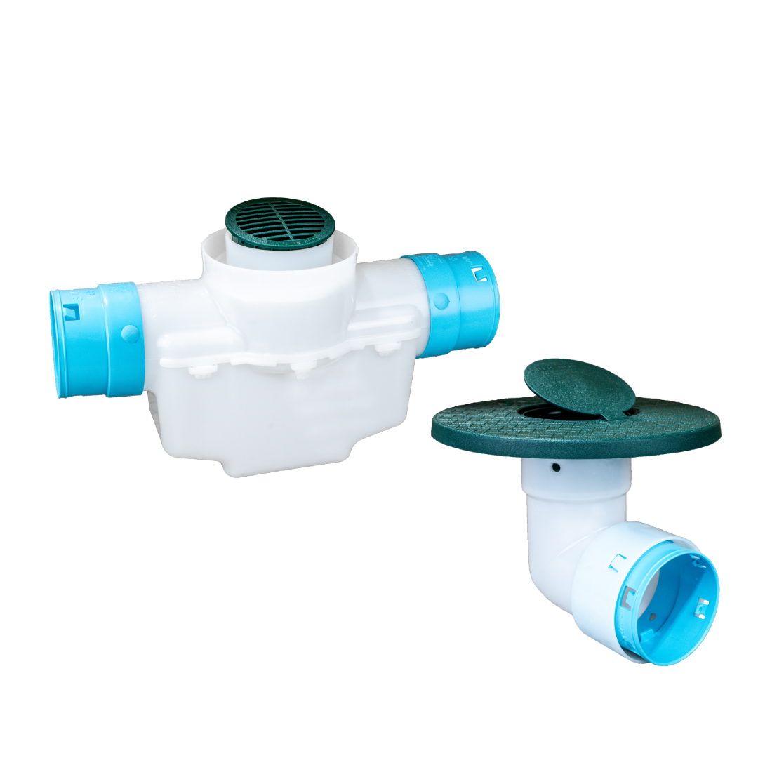 4 Inch<br>Single Line Catch Basin<br>Pop Up Emitter Kit<br>3½ Inch Connection