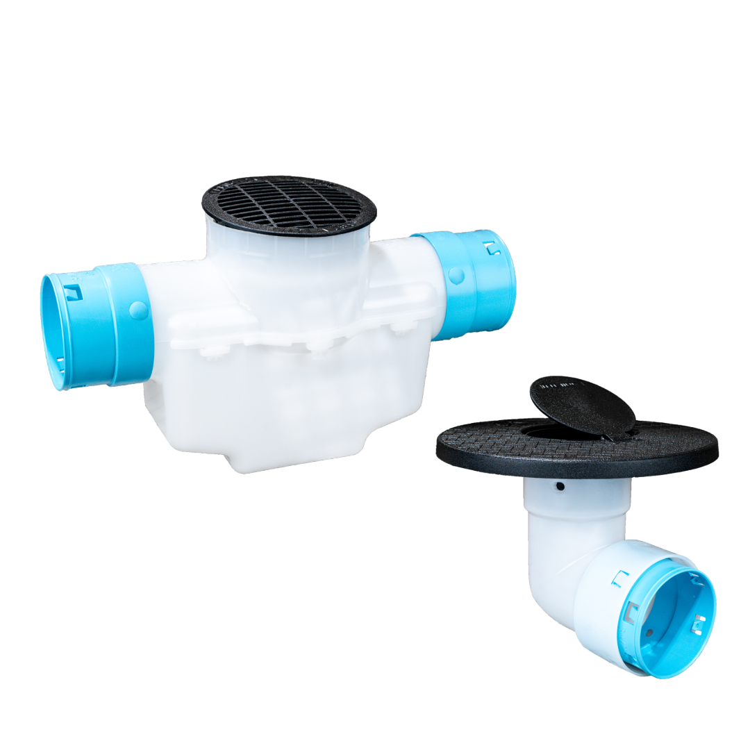 6 Inch<br>Single Line Catch Basin<br>Pop Up Emitter Kit<br>3½ Inch Connection