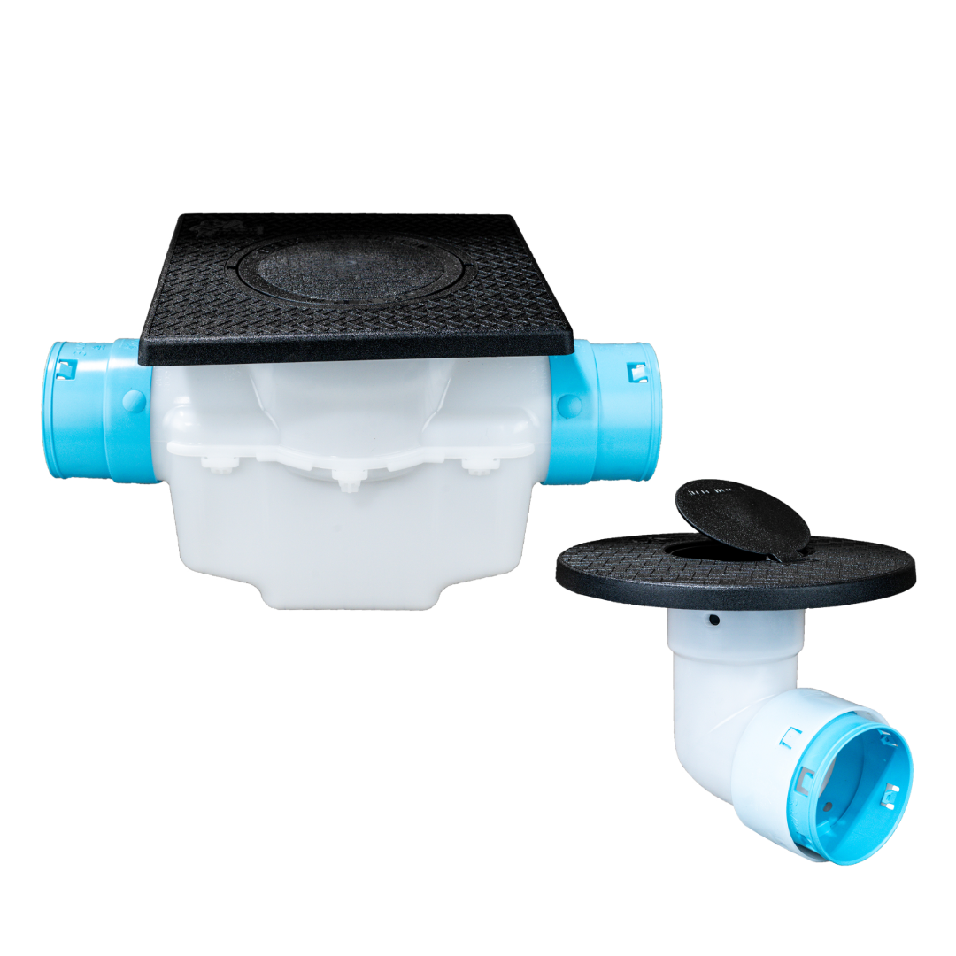 6 Inch<br>Single Line Catch Basin<br>Pop Up Emitter Kit<br>3½ Inch Connection