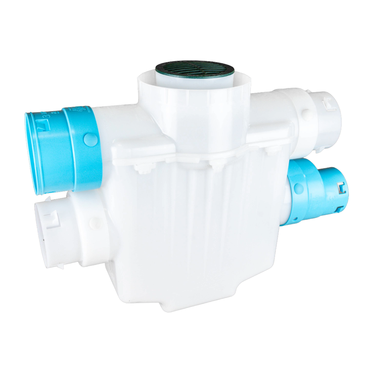 4 Inch 4-Way Connect<br>Catch Basin Sump Lift / Septic Box<br>Connects to 3½ Inch Corrugated