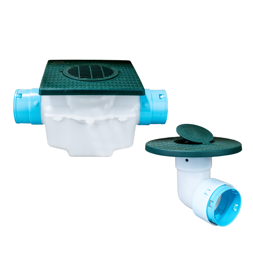6 Inch<br>Single Line Catch Basin<br>Pop Up Emitter Kit<br>3½ Inch Connection