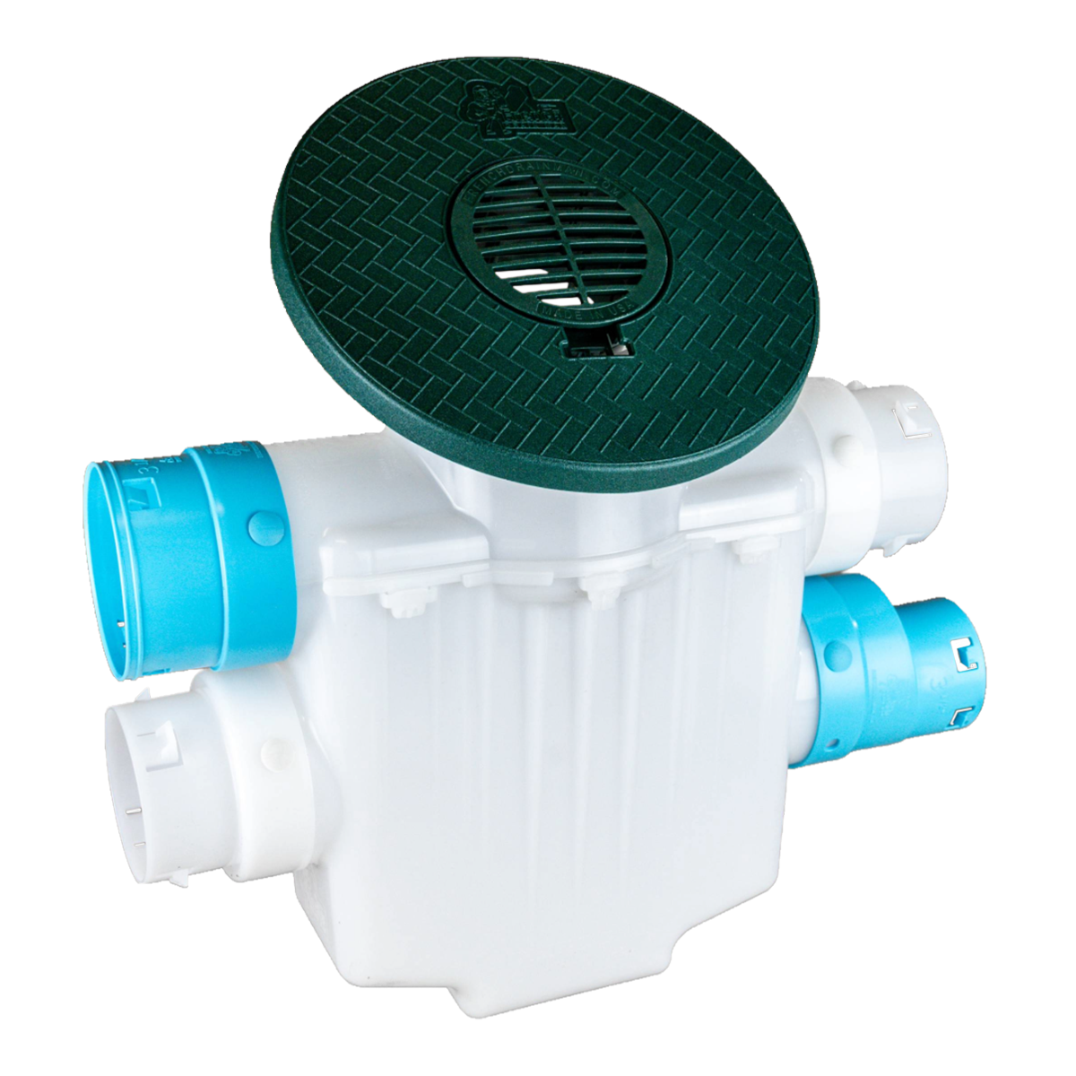 4 Inch 4-Way Connect<br>Catch Basin Sump Lift / Septic Box<br>Connects to 3½ Inch Corrugated