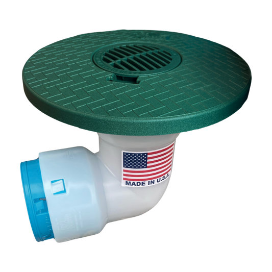 High Flow Grated Emitter</br>& Turf Restrictor Plate</br>Connects to 3½ Inch Corrugated