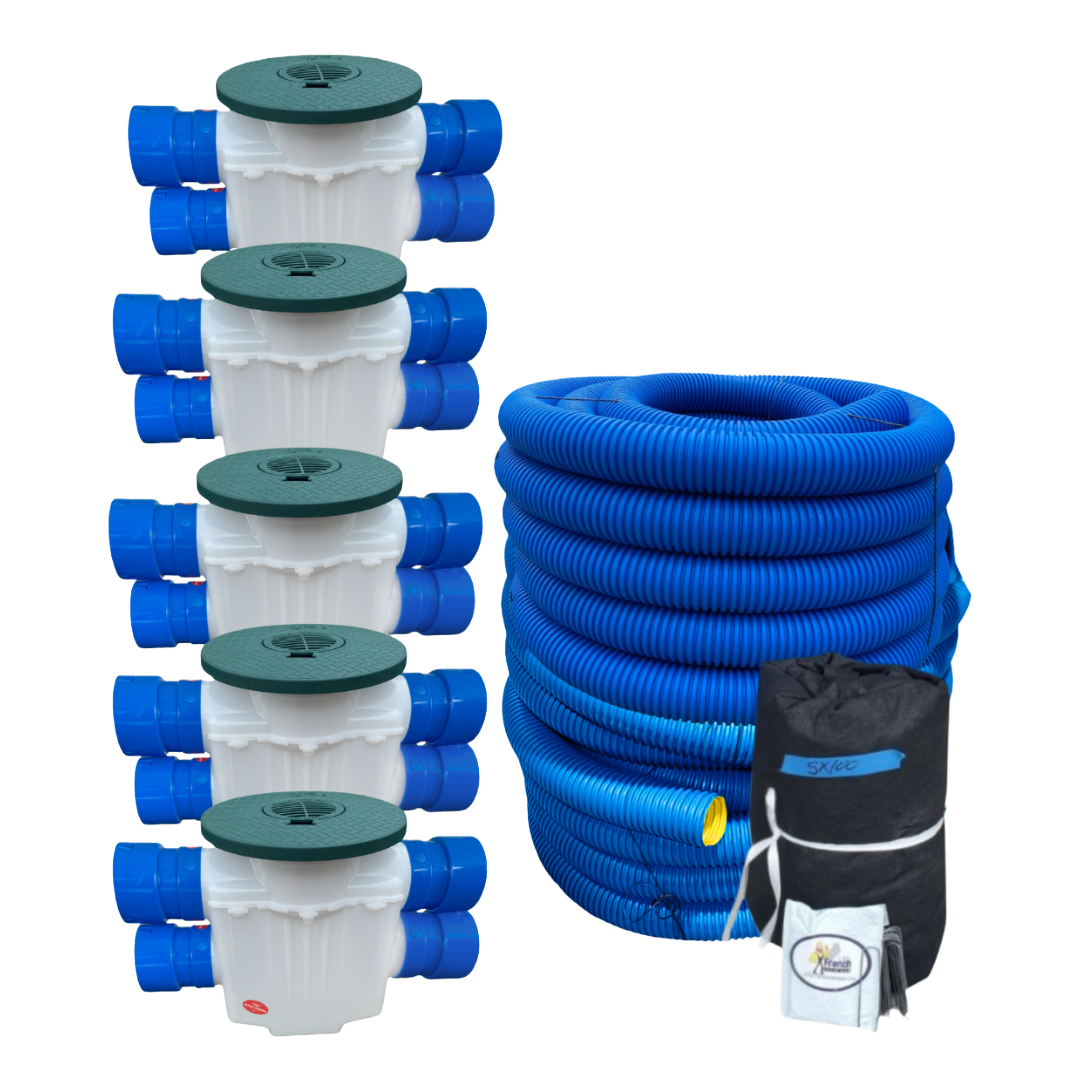 4 Inch High Octane® French Drain and Yard Drain Combo Kit 200ft