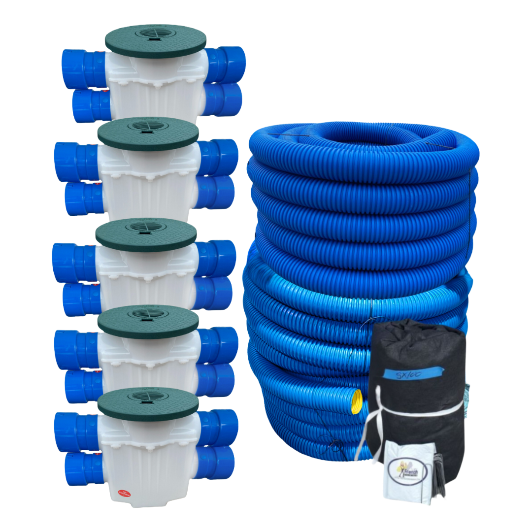 4 Inch High Octane® French Drain and Yard Drain Combo Kit 300ft
