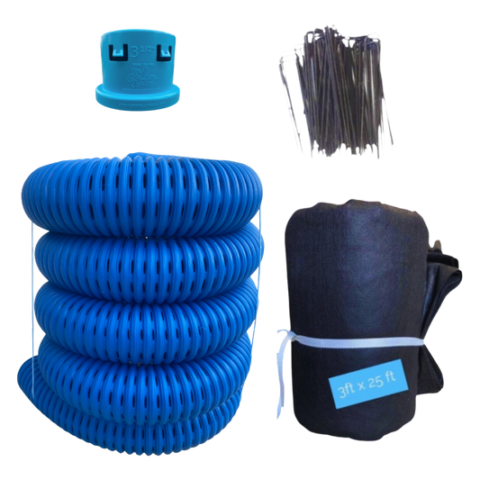 3½ Inch French Drain Kit (Kit 25)<br>3½ Inch x 19 Feet Perforated Pipe
