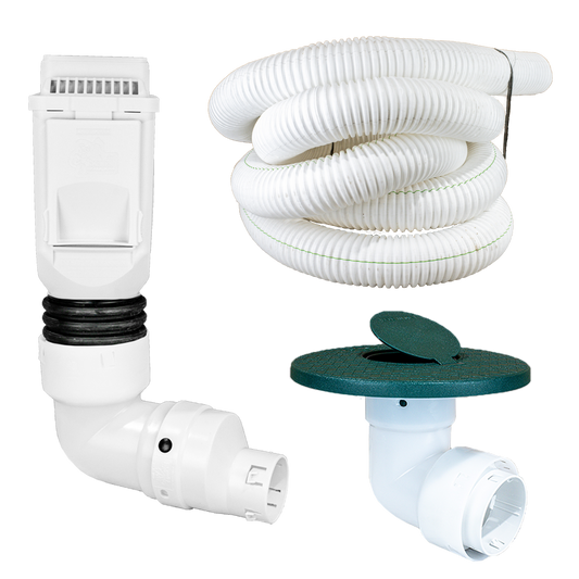 White Torrential Rain </br> 3 Inch Pro Downspout Kit </br> Without Basin